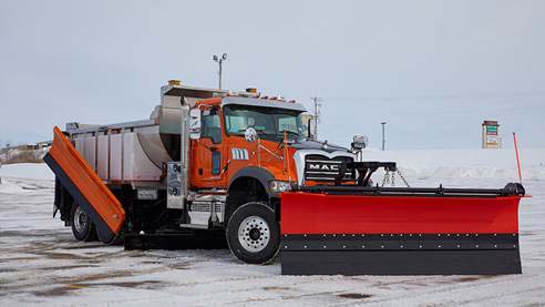 Mack Truck with Snow Plow