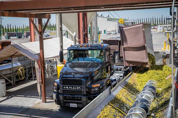 Mack Trucks at Bronco Wine Company
