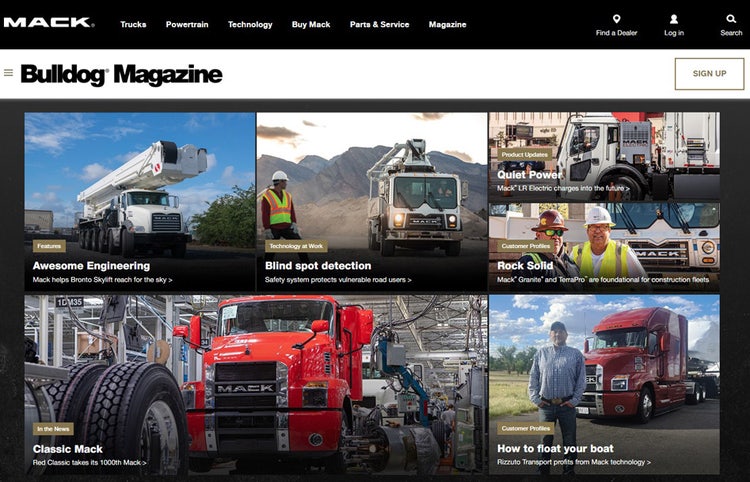 Mack Bulldog Magazine Digital Screenshot