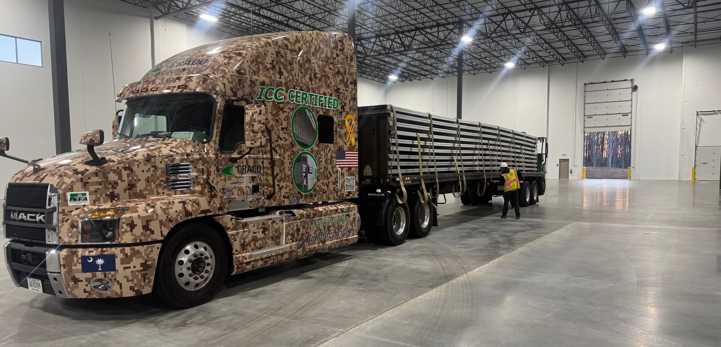CRACO rolls out camo Mack trucks to salute veterans