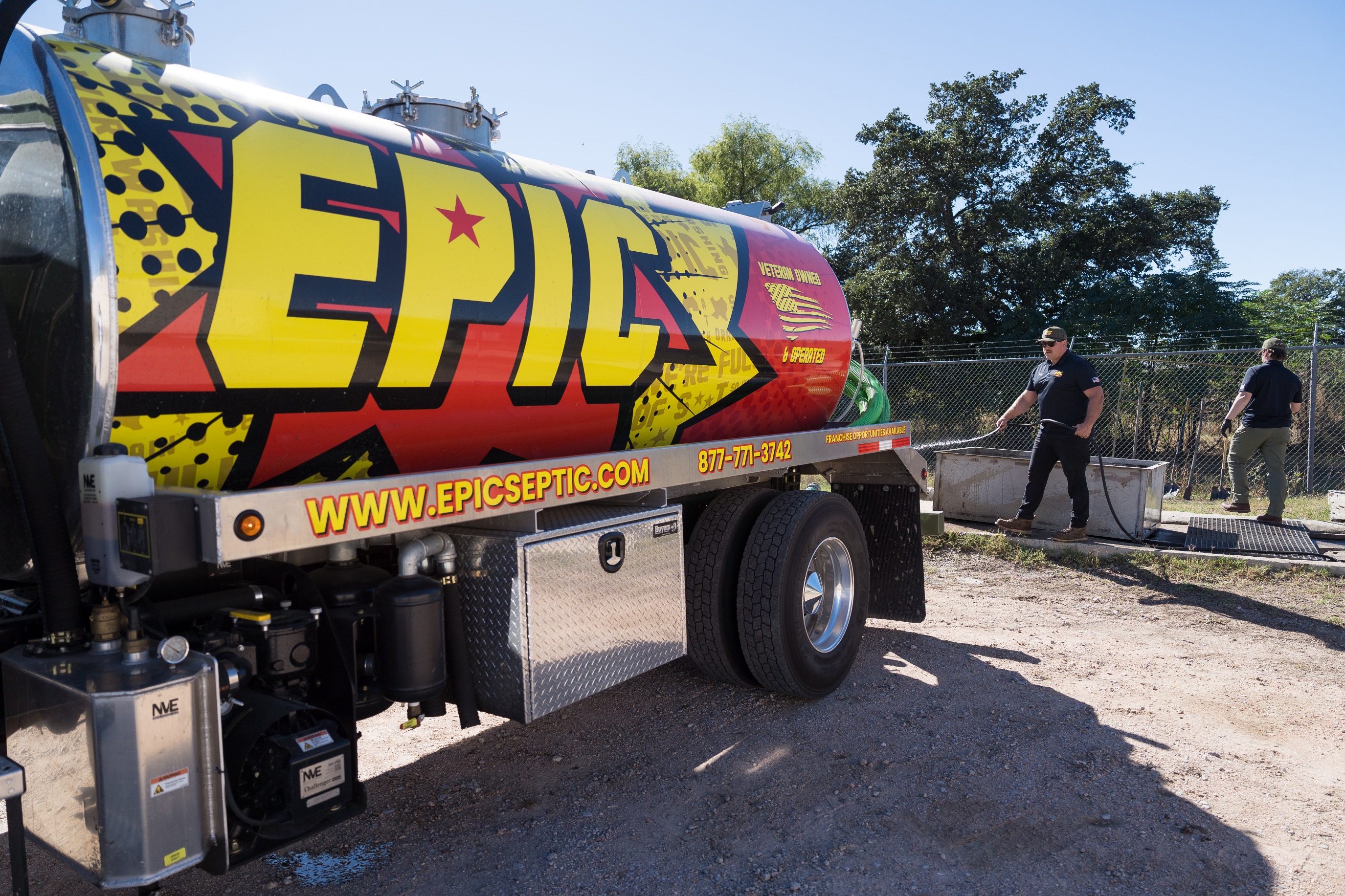 Epic Septic relies on Mack MD series trucks