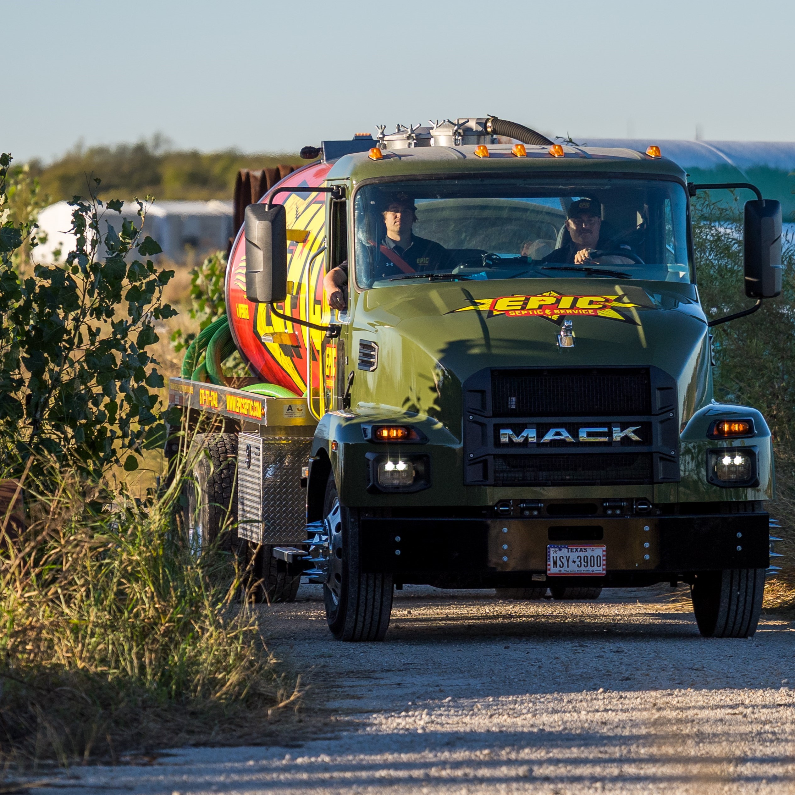 Epic Septic relies on Mack MD series trucks