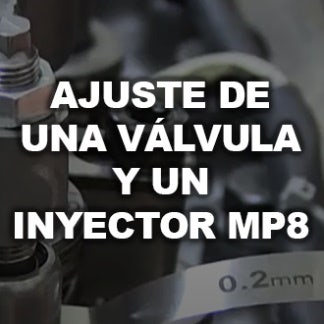 Ajuste de una válvula y un inyector MP8