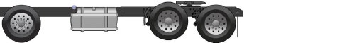 Six by two axle configuration