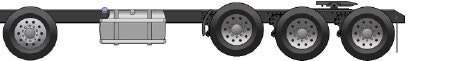 Eight by four with pusher axle configuration