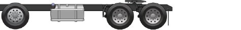 Six by four axle configuration