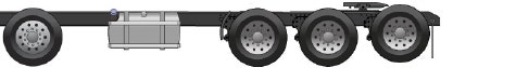 8 by 4 axle configuration with Tag Axle