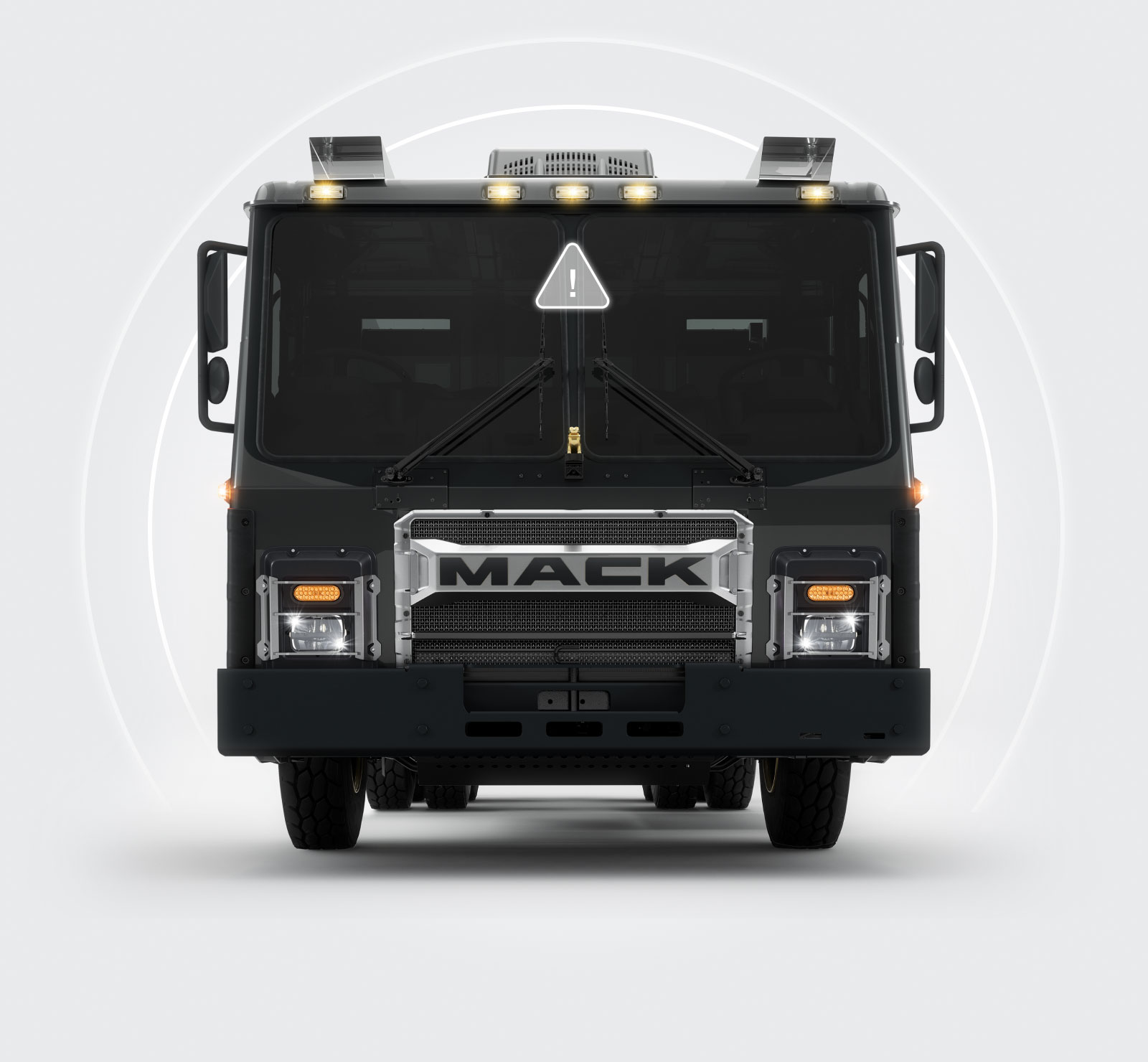 マック　LR　リフューズ・トラック First Gear Mack LR Garbage Truck Front Loader & Bin White